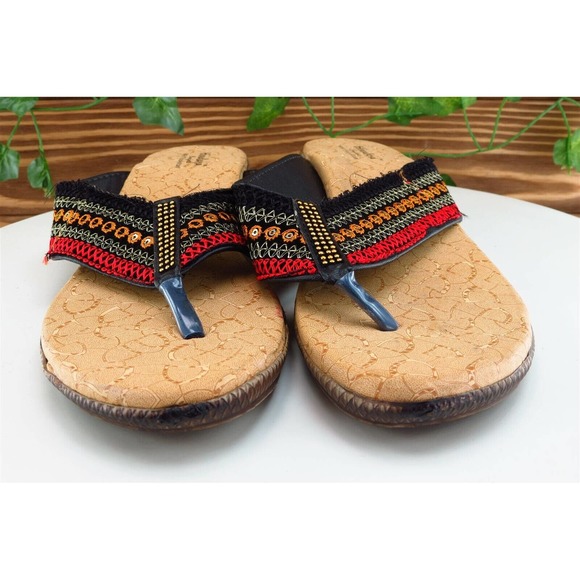 Himalaya Sz 41 M Black Flip Flop Fabric Women Sandals‎ - Picture 2 of 12